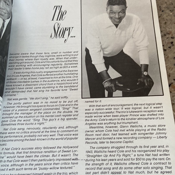 Nat King Cole Unforgettable Song book Legendary Performers Volume 9 - Picture 5 of 7